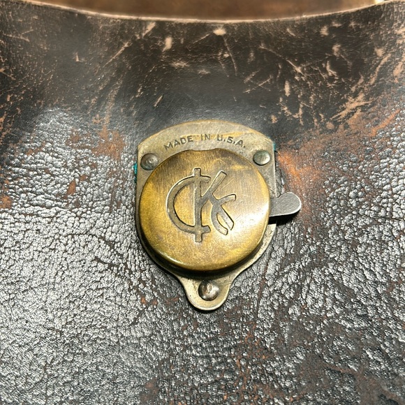 Antique Leather Folding Camera Case Only With Working Clasp And Leather Strap - Picture 2 of 16